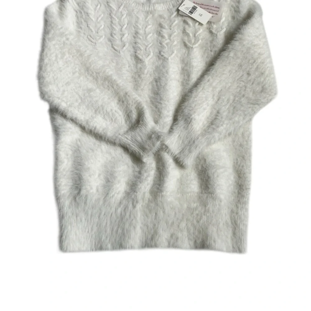 Anthropologie NWT Rosie Niera Aubade Pullover Fuzzy IVORY Sweater.Size Small - Picture 8 of 16